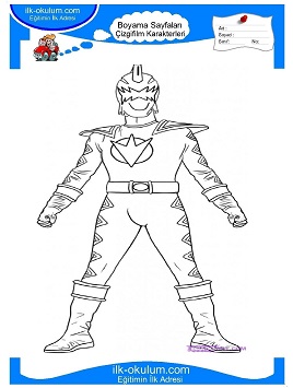 Çocuklar İçin Power Rangers Boyama Sayfaları 